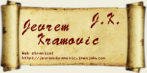 Jevrem Kramović vizit kartica
